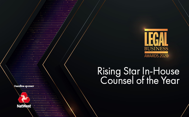Legal Business Awards 2020 – Rising Star In-House Counsel of the Year